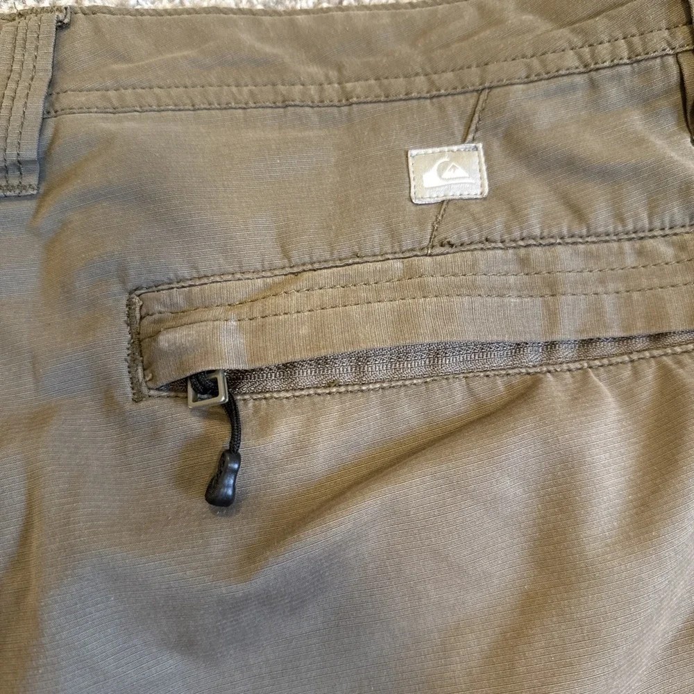 Vtg Quicksilver Waterman Collection Shorts 36 Khaki Cargo Outdoor Adventure Wear - Picture 11 of 11